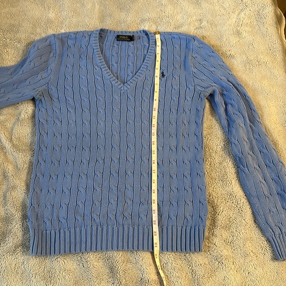 EUC WOMENS POLO RALPH LAUREN CABLE KNIT SWEATER LARGE - Picture 4 of 6